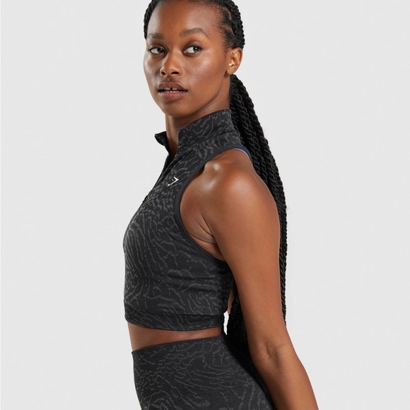 Gymshark Black Adapt Camo Set Medium Crop Top And Leggings - Picture 7 of 9